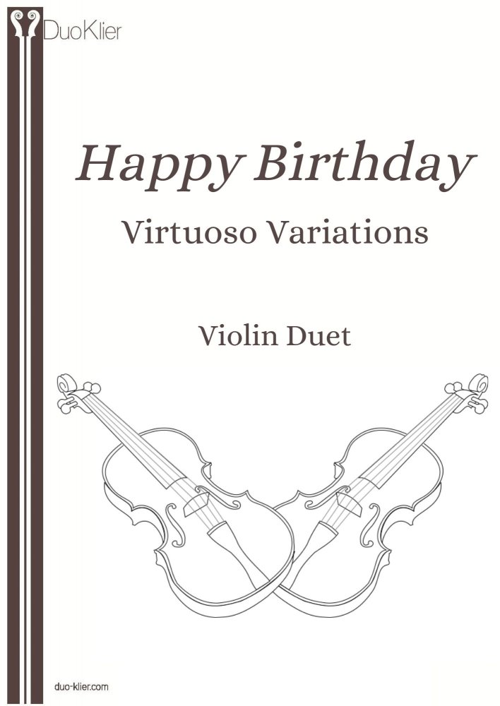 Happy Birthday Virtuoso Variations by Hill | Duo